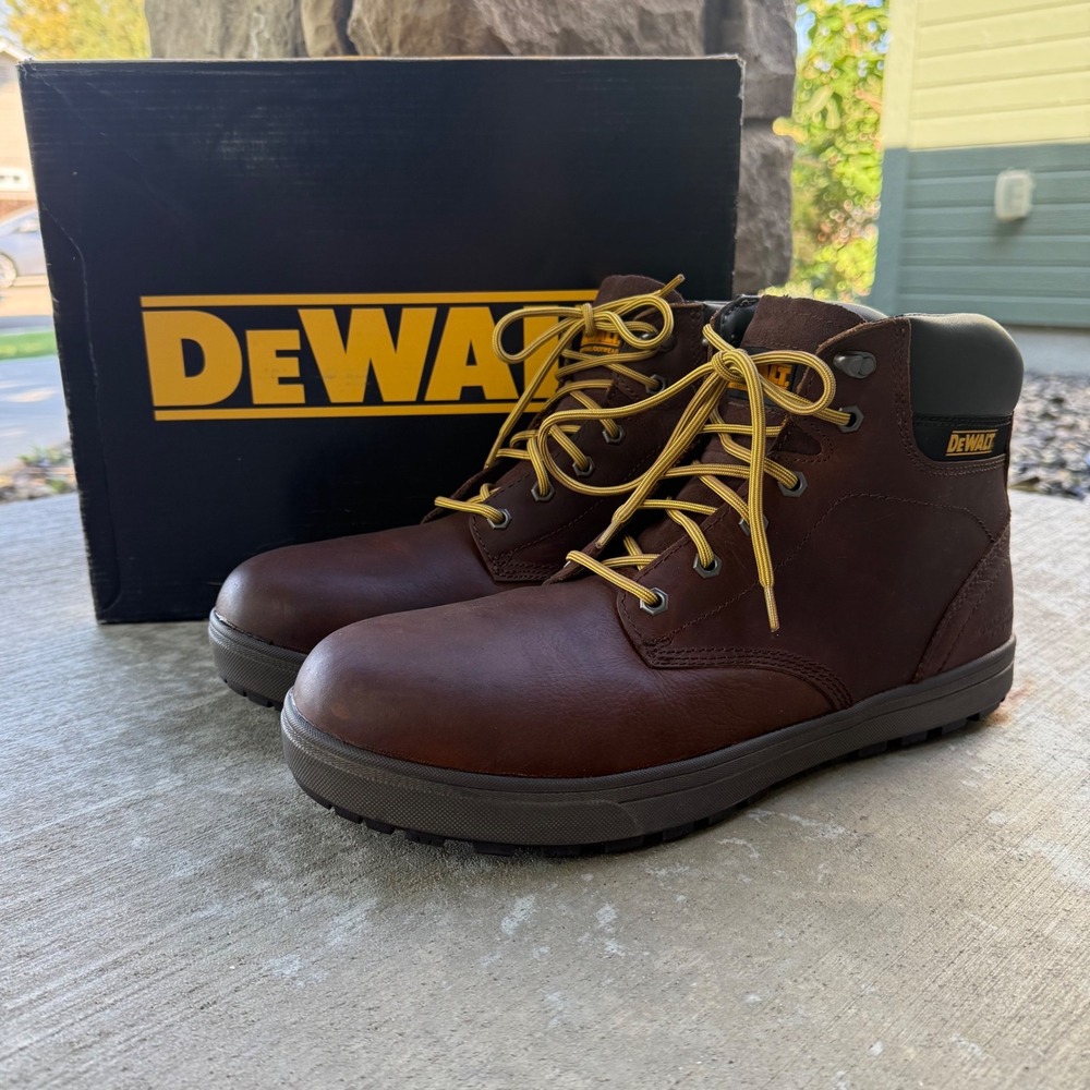 DeWalt Men's workwear, soft leather walnut industrial rugged utility boots 14M